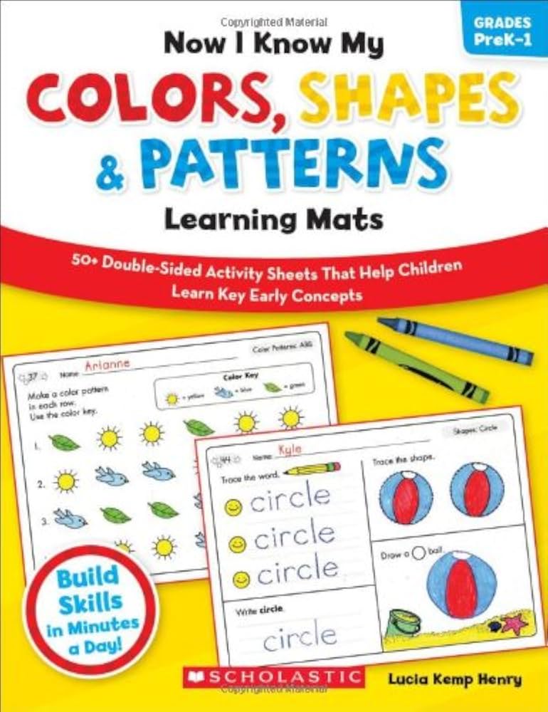 Now I Know My Colors, Shapes & Patterns Learning Mats